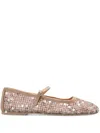 Agl Attilio Giusti Leombruni Ceramic Sequinned Strap Ballet Flats In Neutral