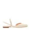 AGL ATTILIO GIUSTI LEOMBRUNI CREAM SLINGBACK WITH RHINESTONES