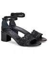 Agl Attilio Giusti Leombruni Agl Crochet Leather Sandal In Black
