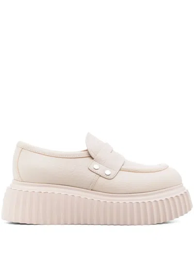 Agl Attilio Giusti Leombruni Dany Platform-sole Loafers In Neutrals