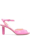 Agl Attilio Giusti Leombruni Dorica 65mm Leather Sandals In Pink