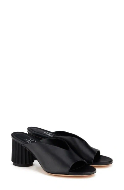 Agl Attilio Giusti Leombruni Dorica Slide Sandal In Nero-nero