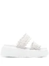 Agl Attilio Giusti Leombruni Double-strap Design Mules In White