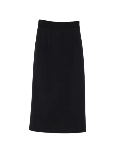 Agl Attilio Giusti Leombruni Elasticated-waistband Midi Skirt In Black