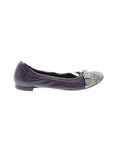 Pre-owned Agl Attilio Giusti Leombruni Flats In Purple