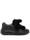 Agl Attilio Giusti Leombruni Fur-laces Sneakers In Black