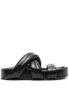 Agl Attilio Giusti Leombruni Jane Padded Sandals In Black