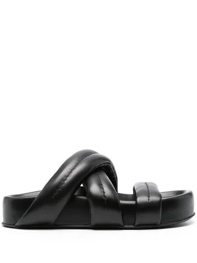 Agl Attilio Giusti Leombruni Jane Padded Sandals In Black
