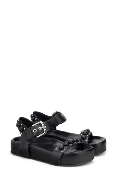 Agl Attilio Giusti Leombruni Jane Stud Platform Sandal In Nero