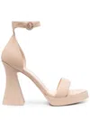 Agl Attilio Giusti Leombruni Janis 115mm Ankle-strap Sandals In Neutrals