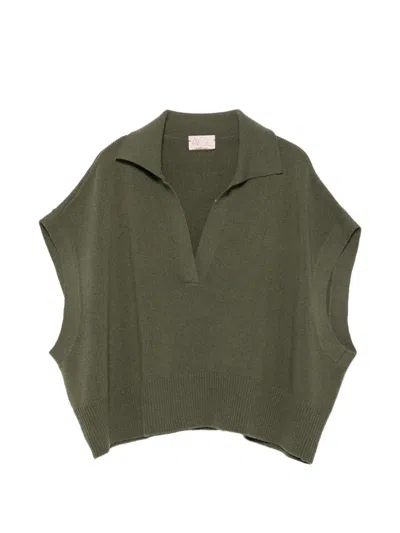 Agl Attilio Giusti Leombruni Knitted Vest In Green