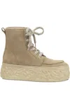 Agl Attilio Giusti Leombruni Lace-up Platform Boots In Neutral