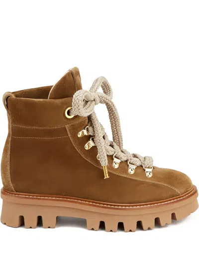 Agl Attilio Giusti Leombruni Lace-up Suede Ankle Boots In Brown