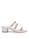 Agl Attilio Giusti Leombruni Lala Spike Sandal In Leather With Applied Studs