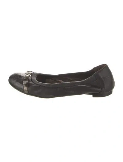 Pre-owned Agl Attilio Giusti Leombruni Leather Ballet Flats In Black