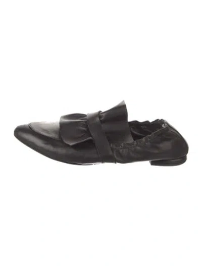 Pre-owned Agl Attilio Giusti Leombruni Leather Ballet Flats In Black