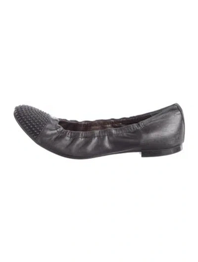 Pre-owned Agl Attilio Giusti Leombruni Leather Ballet Flats In Black