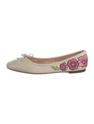 Pre-owned Agl Attilio Giusti Leombruni Leather Ballet Flats In Neutral