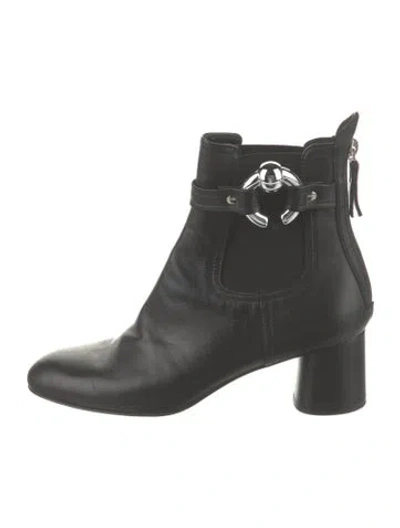 Pre-owned Agl Attilio Giusti Leombruni Leather Chelsea Boots In Black