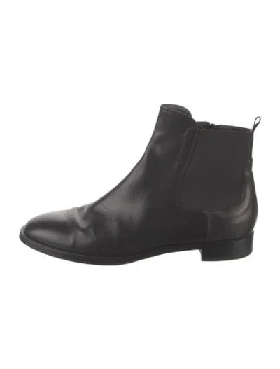Pre-owned Agl Attilio Giusti Leombruni Leather Chelsea Boots In Black