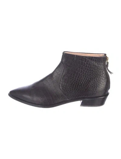 Pre-owned Agl Attilio Giusti Leombruni Leather Chelsea Boots In Purple