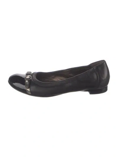 Pre-owned Agl Attilio Giusti Leombruni Leather Flats In Black