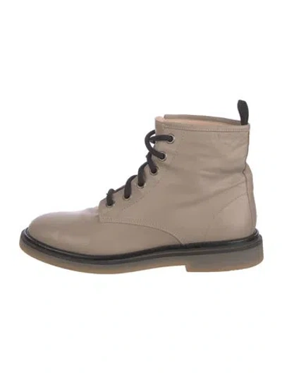 Pre-owned Agl Attilio Giusti Leombruni Leather Lace-up Boots In Brown