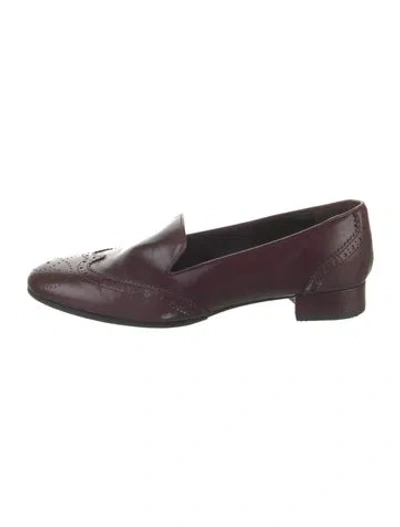 Pre-owned Agl Attilio Giusti Leombruni Leather Loafers In Burgundy