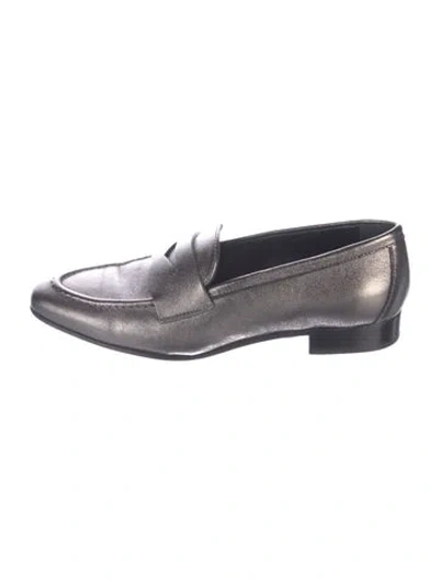 Pre-owned Agl Attilio Giusti Leombruni Leather Loafers In Gray