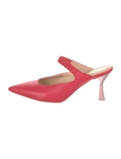 Pre-owned Agl Attilio Giusti Leombruni Leather Mules In Pink