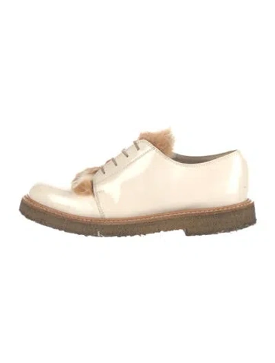 Pre-owned Agl Attilio Giusti Leombruni Leather Oxfords In Neutral