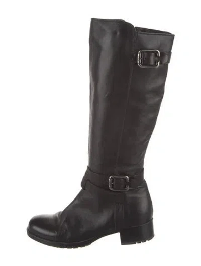 Pre-owned Agl Attilio Giusti Leombruni Leather Riding Boots In Black