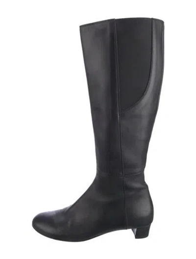 Pre-owned Agl Attilio Giusti Leombruni Leather Riding Boots In Black