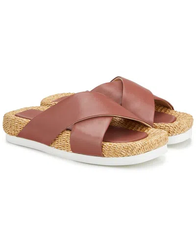 Agl Attilio Giusti Leombruni Agl Leather Slide In Brown