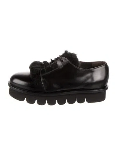 Pre-owned Agl Attilio Giusti Leombruni Leather Sneakers In Black