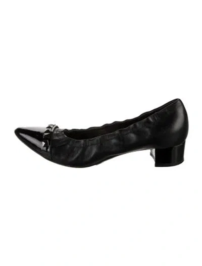 Pre-owned Agl Attilio Giusti Leombruni Leather Studded Accents Pumps In Black