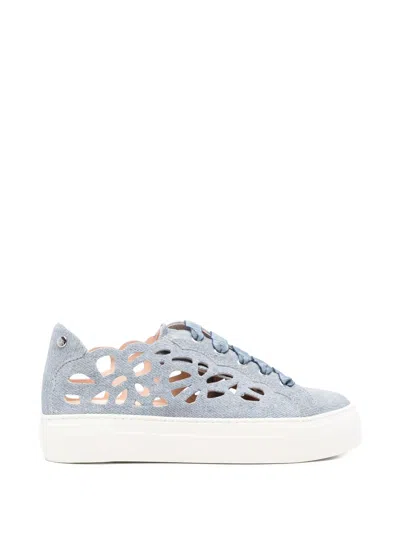 Agl Attilio Giusti Leombruni Mandi Laser-cut Lace-up Fastening Sneakers In Blue