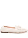 Agl Attilio Giusti Leombruni Marla Ruched Loafers In 中性色
