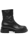 Agl Attilio Giusti Leombruni Matelassé Ankle Boots In Black