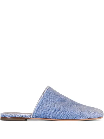 Agl Attilio Giusti Leombruni Memy Seam-detail Mules In Blue