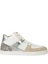 Agl Attilio Giusti Leombruni Metallic-panel Studded Sneakers In White