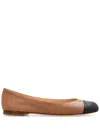 Agl Attilio Giusti Leombruni Agl Milly Bicolor Ballet Flats In Braun