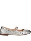 Agl Attilio Giusti Leombruni Milly Strap Ballet Flats In Silver