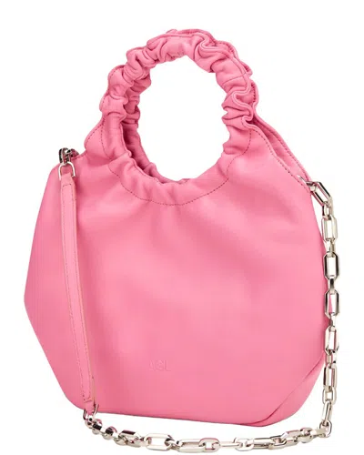 Agl Attilio Giusti Leombruni Agl Mini Gretty Leather Tote In Pink