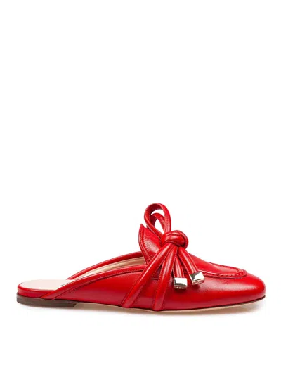 Agl Attilio Giusti Leombruni Mule Ribbon In Red Leather