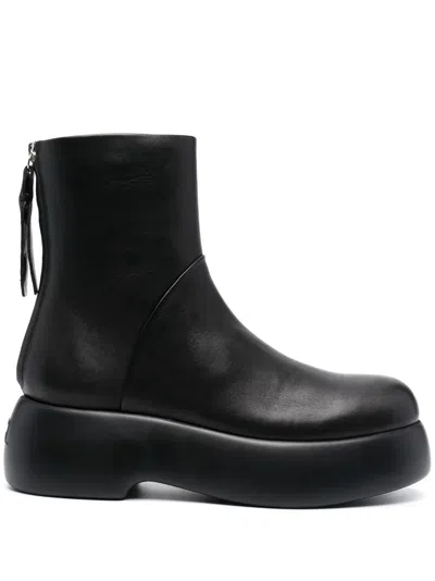 Agl Attilio Giusti Leombruni Nancy Rear-zip Fastening Boots In Schwarz