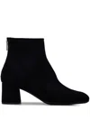 Agl Attilio Giusti Leombruni Olga 50mm Velour Ankle Boots In Blue