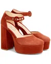 Agl Attilio Giusti Leombruni Pam Suede D'orsay Pump In Orange