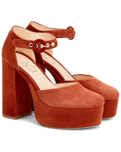 Agl Attilio Giusti Leombruni Pam Suede D'orsay Pump In Red