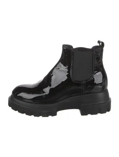 Pre-owned Agl Attilio Giusti Leombruni Patent Leather Chelsea Boots In Black